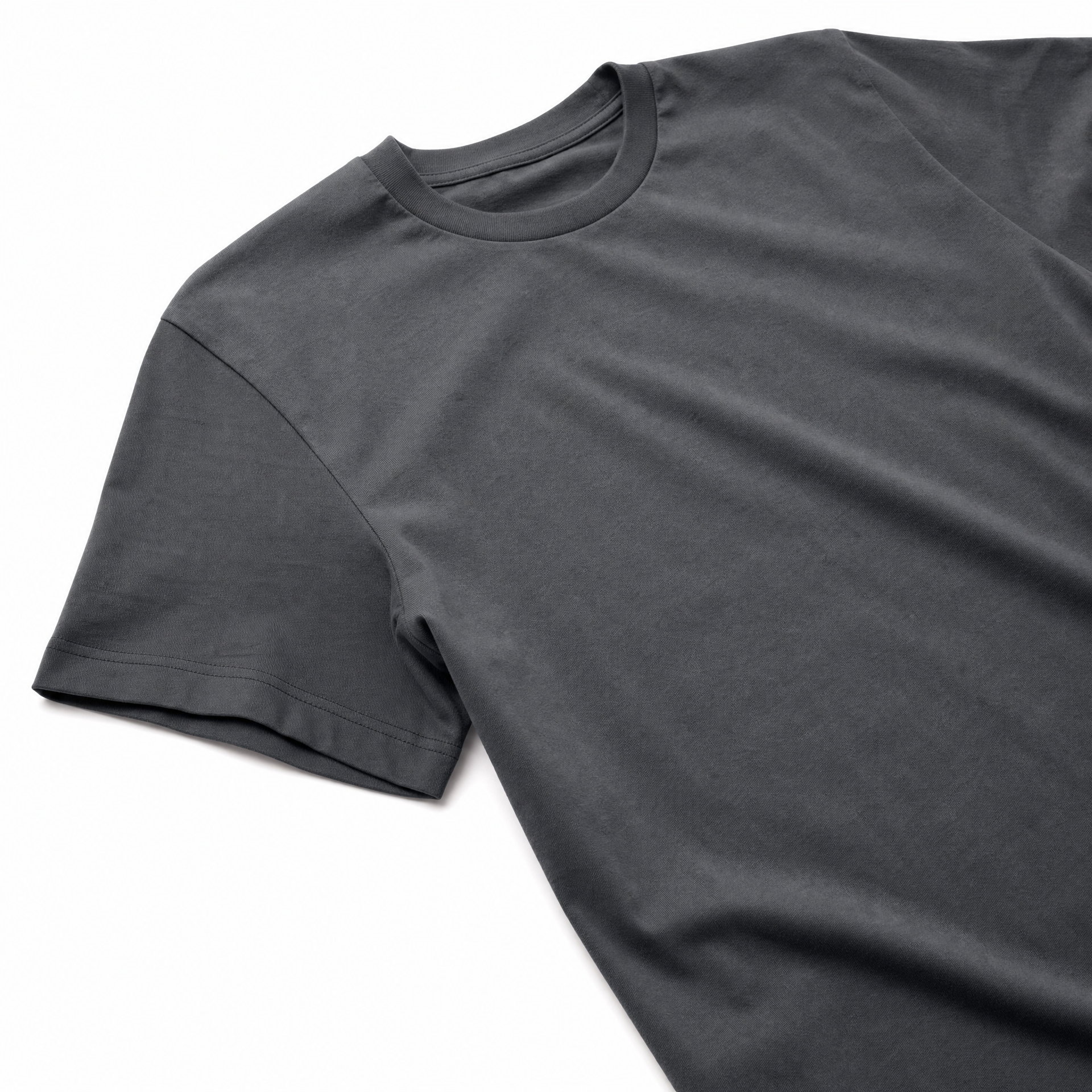Classic Essential Crew Neck T-Shirt — Charcoal Grey