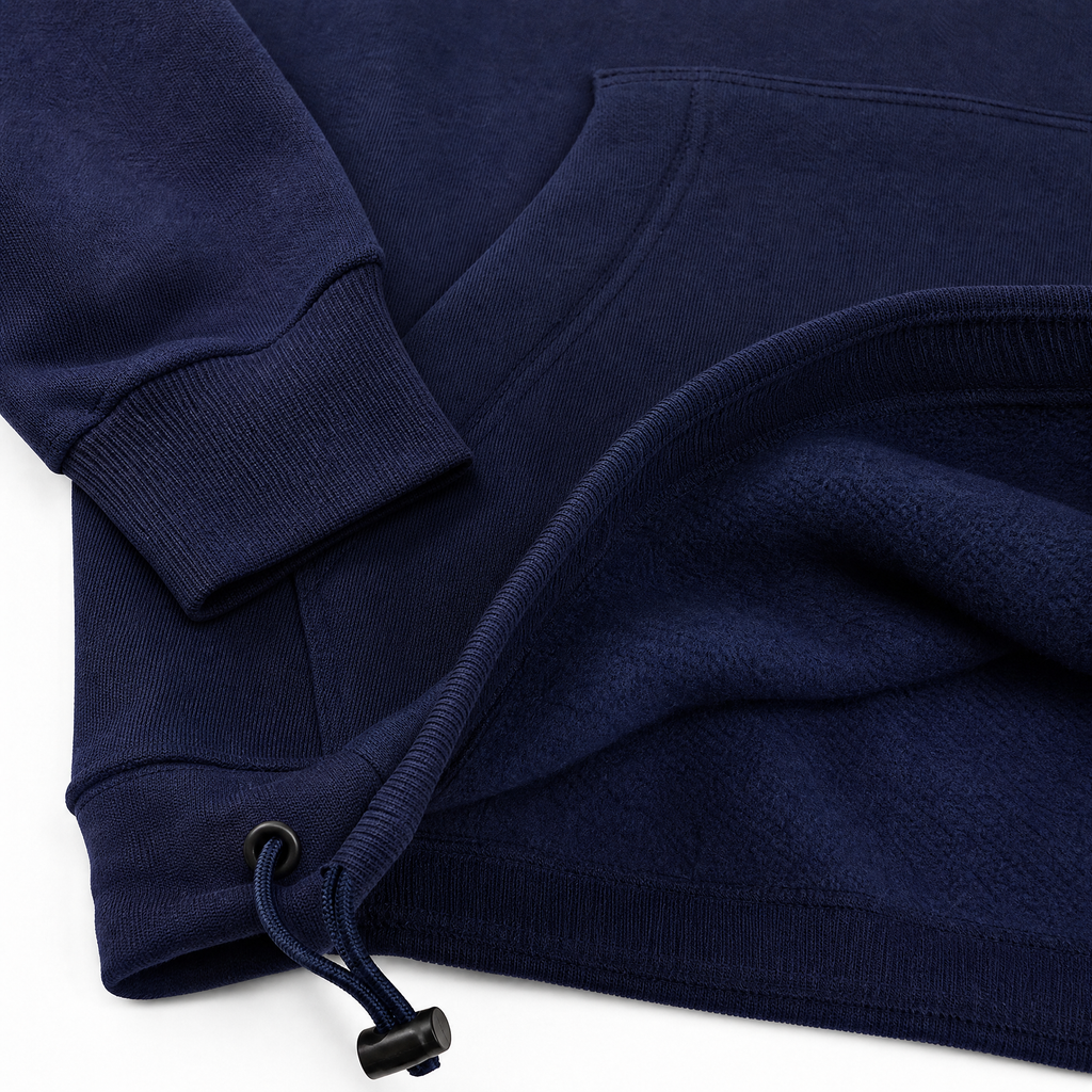 Oversized Pullover Hoodie — Navy Blue