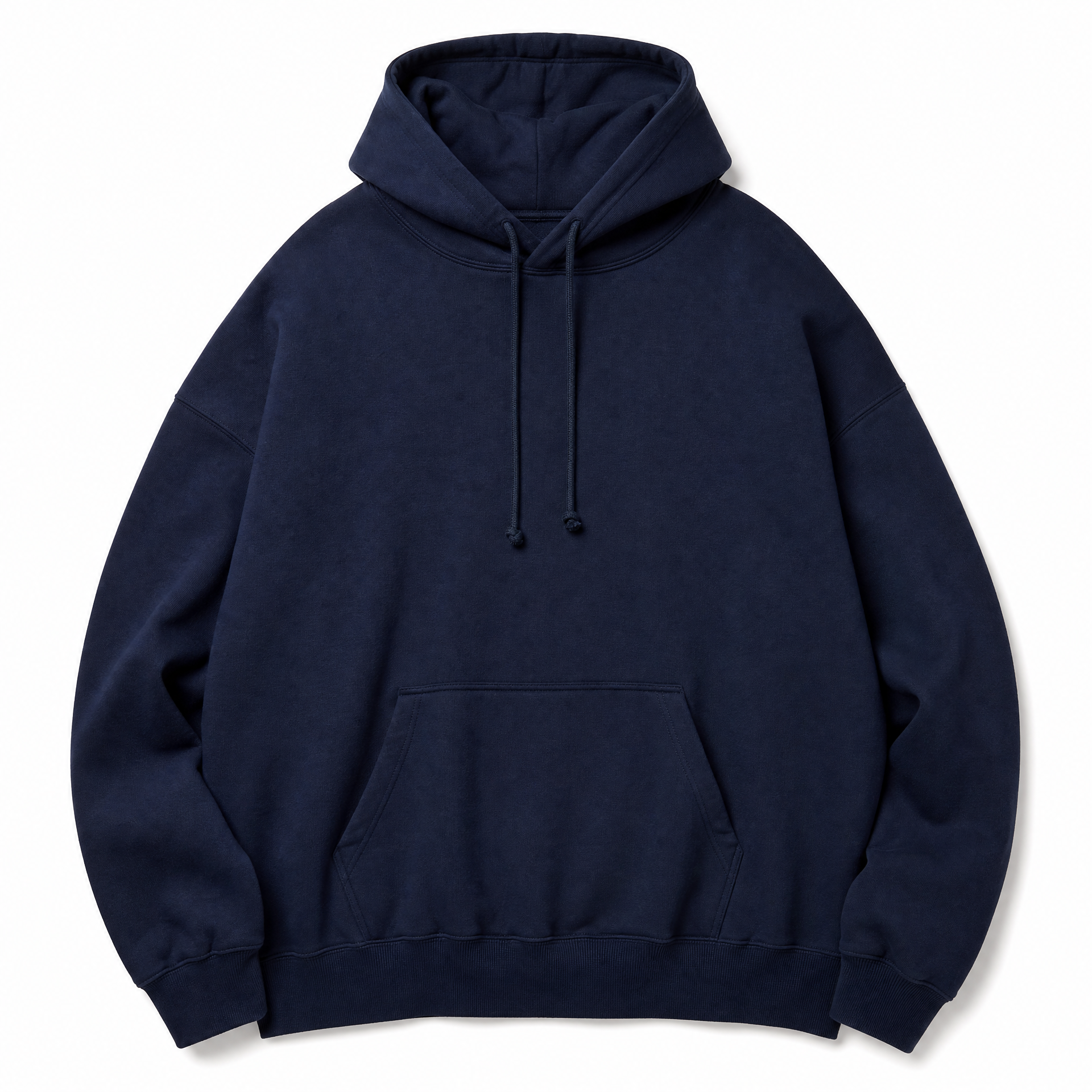 Oversized Pullover Hoodie — Navy Blue