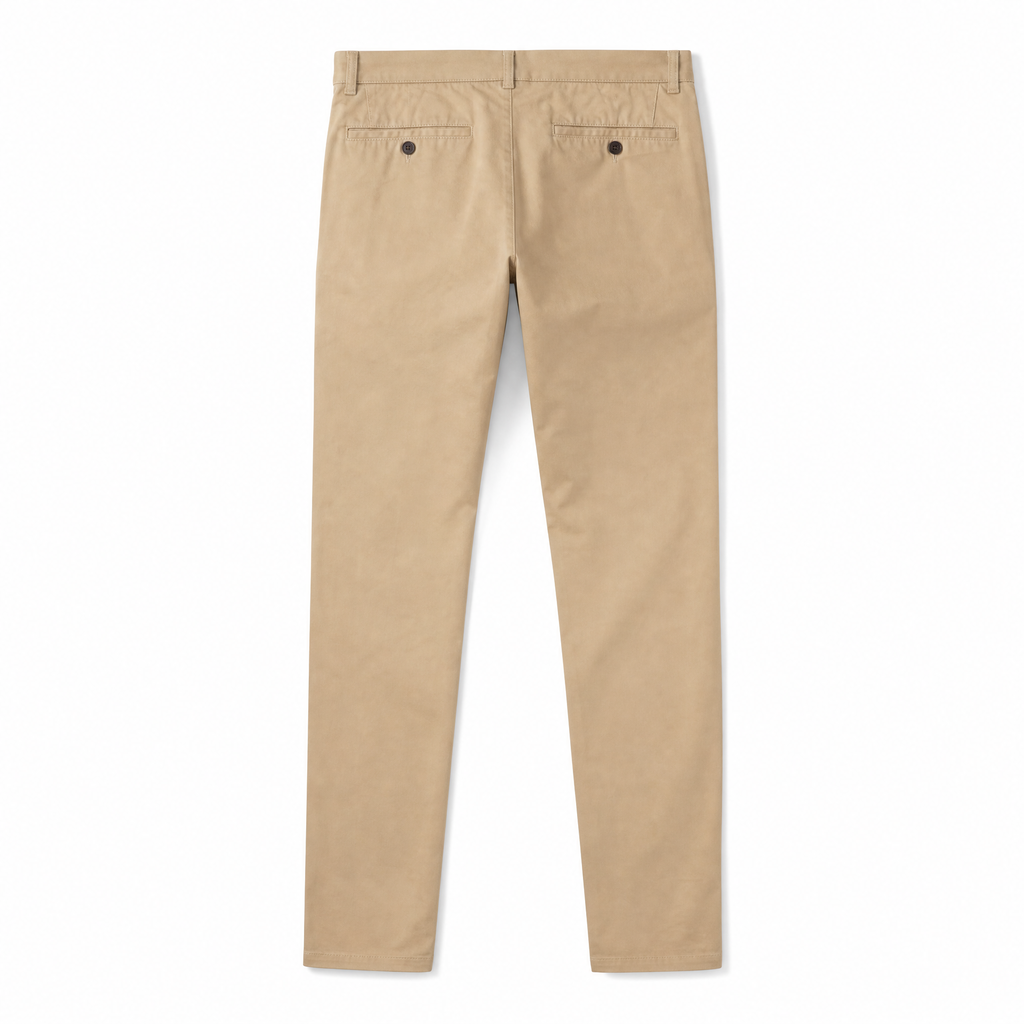 Slim Fit Chino Trousers — Khaki